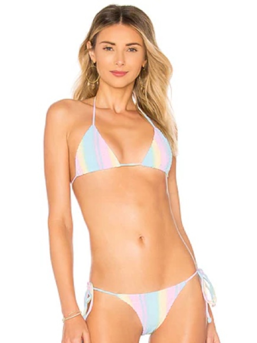 Revolve Tularosa Britt Smocked Pastel Bikini Set
